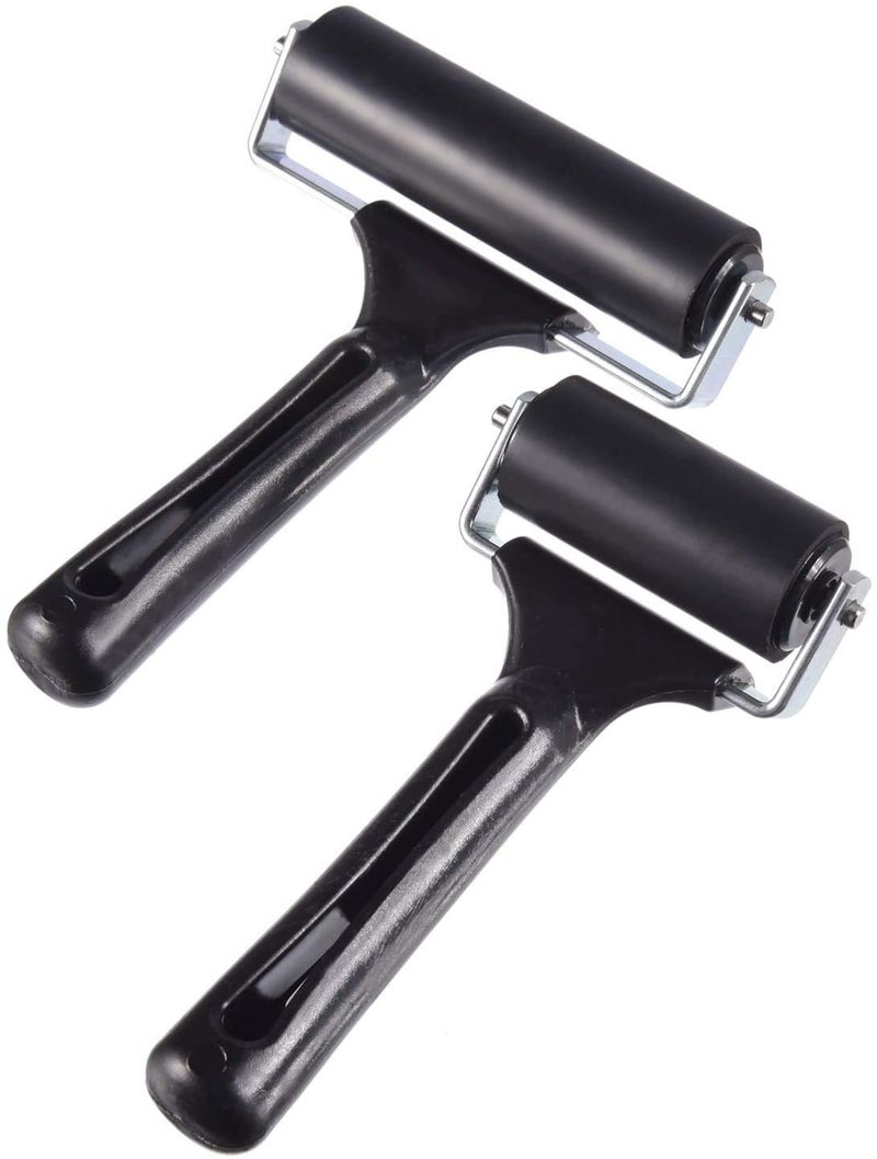 AKIRO 2Pcs Rubber Brayer Roller for Printmaking, Great for Gluing Application Also. (4inch+2.2 inch) - Image 5